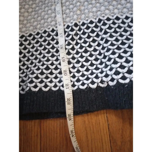 Madewell Geo-Block Pullover Sweater Women's Textured Gray Size S - Picture 8 of 8